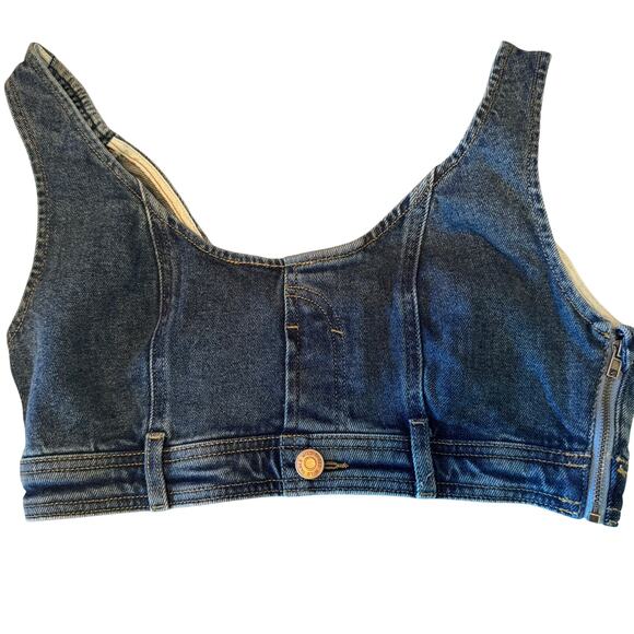 Blue Jean crop top - Picture 1 of 4